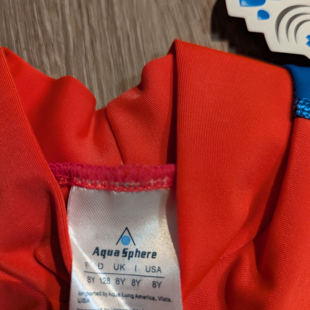 Aqua Sphere Red and Blue Rash Guard - Picture 4 of 6